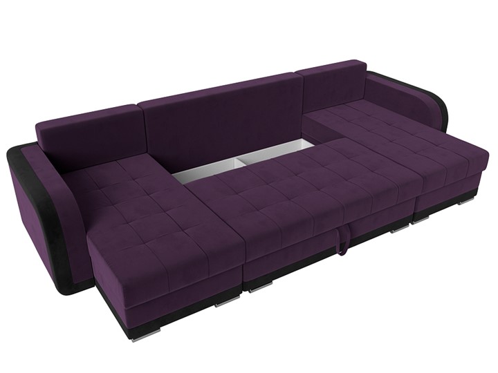 П-образный диван Марсель, Фиолетовый/черный (велюр) в Нижнем Новгороде - изображение 6