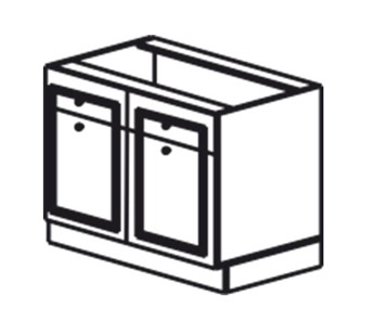 Кухонная тумба Веста рабочая двухдверная с ящиками 820*800*525 мм в Нижнем Новгороде - предосмотр