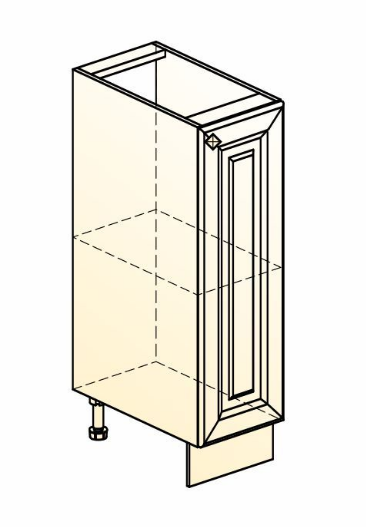 Кухонная тумба Мишель L200 (1 дв. гл.) эмаль (белый/белый) в Нижнем Новгороде - изображение 1