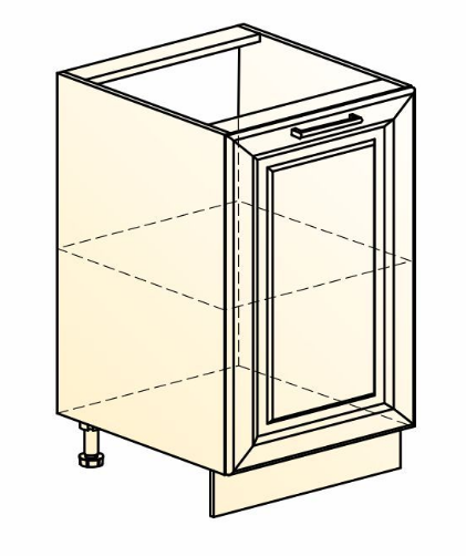 Шкаф рабочий Мишель L500 (1 дв. гл.) эмаль (белый/белый) в Нижнем Новгороде - изображение 1