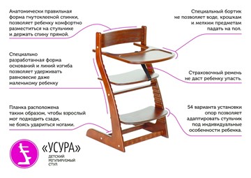 Детский растущий стул Усура бежево-белый в Нижнем Новгороде - предосмотр 5