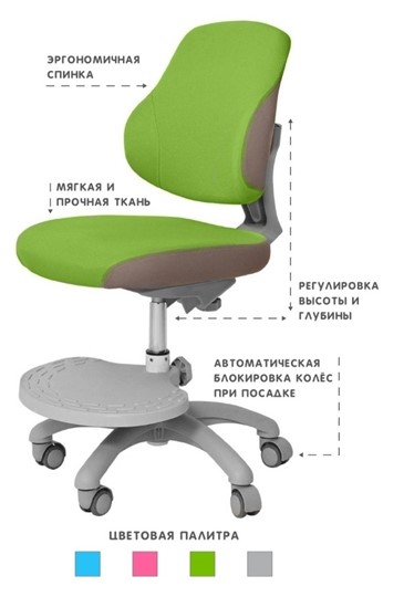 Кресло растущее Holto-4F зеленое в Нижнем Новгороде - изображение 2
