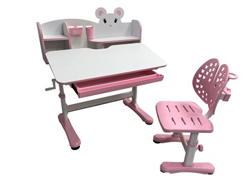 Растущий стол и стул Carezza Pink FUNDESK в Нижнем Новгороде - предосмотр 4