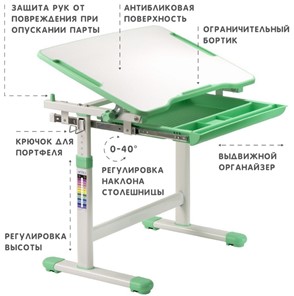 Растущая парта SET Holto-2 зеленый в Нижнем Новгороде - предосмотр 6