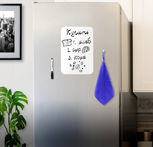 Магнитно-маркерная доска на холодильник BRAUBERG, 30х21 см с маркером, магнитом и салфеткой в Нижнем Новгороде - предосмотр 2